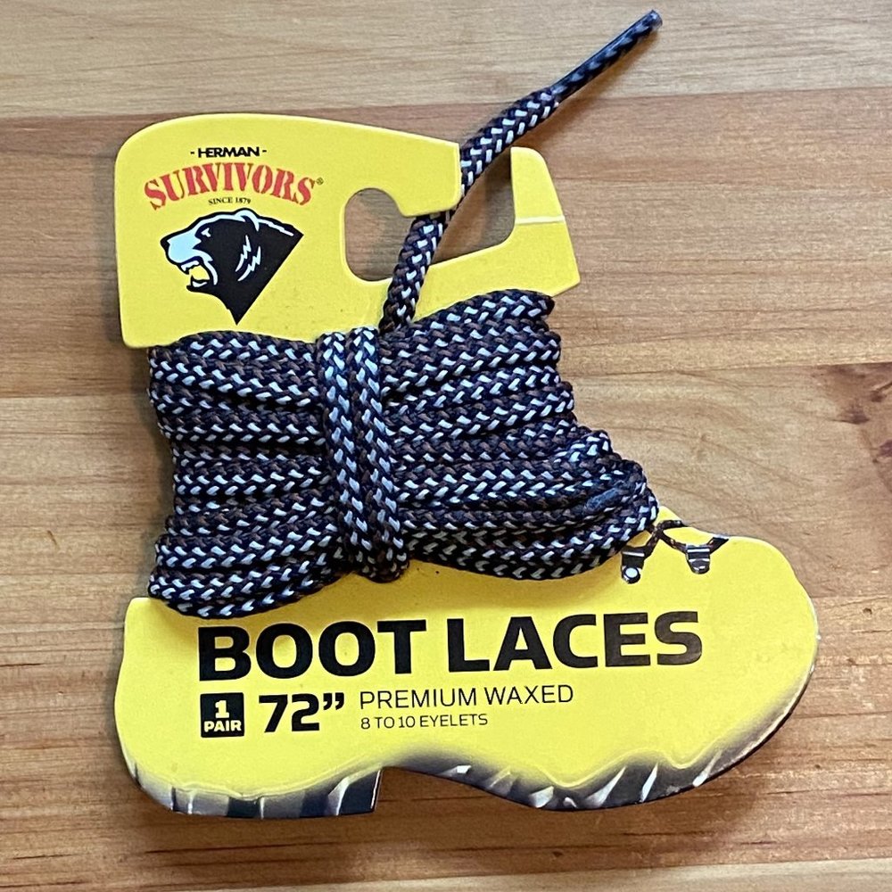 ♥ Boot Laces Brown and White